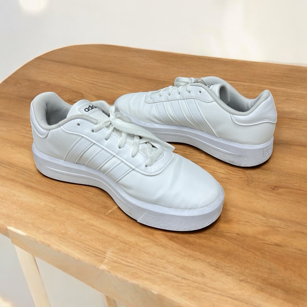 adidas | White Platform Low-Top Sneakers